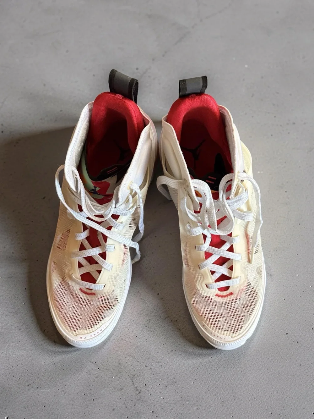 Men's White Jordan/ Red Performance Sneakers